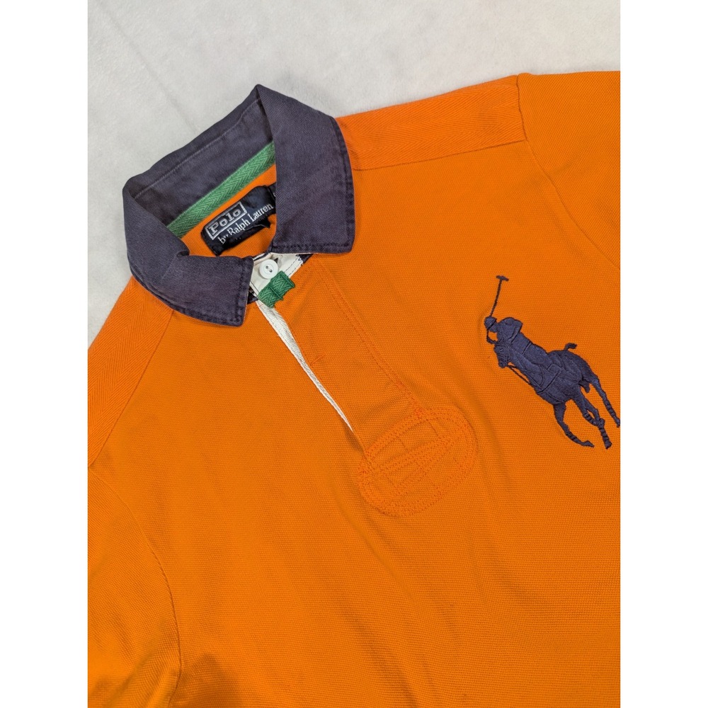 Vintage Polo Ralph Lauren Custom Fit Rugby Style Shirt Large Pony Logo Small